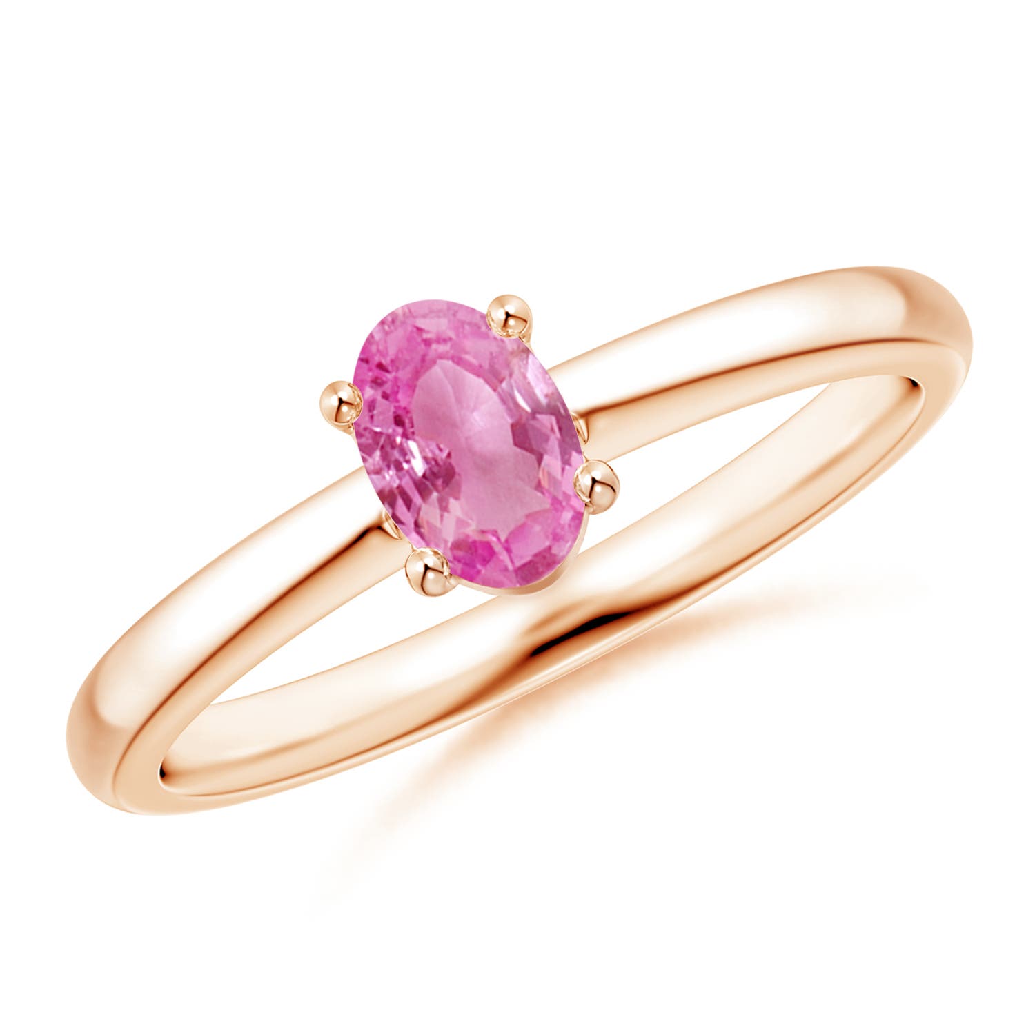 AA - Pink Sapphire / 0.55 CT / 14 KT Rose Gold