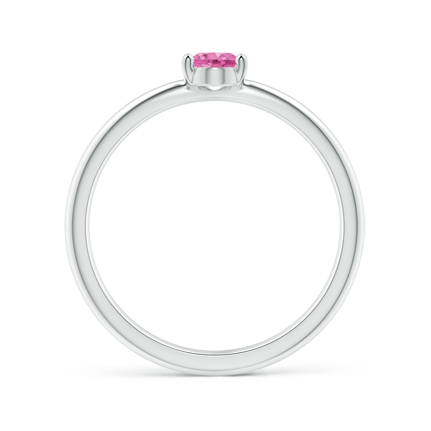 AA - Pink Sapphire / 0.55 CT / 14 KT White Gold