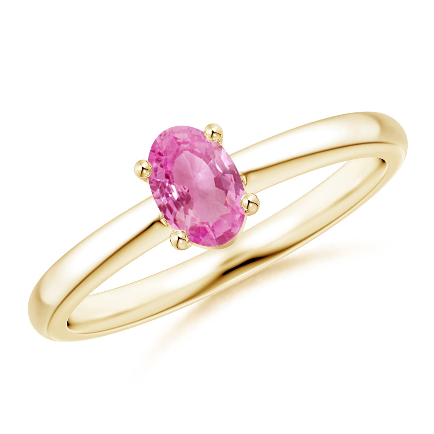 AA - Pink Sapphire / 0.55 CT / 14 KT Yellow Gold