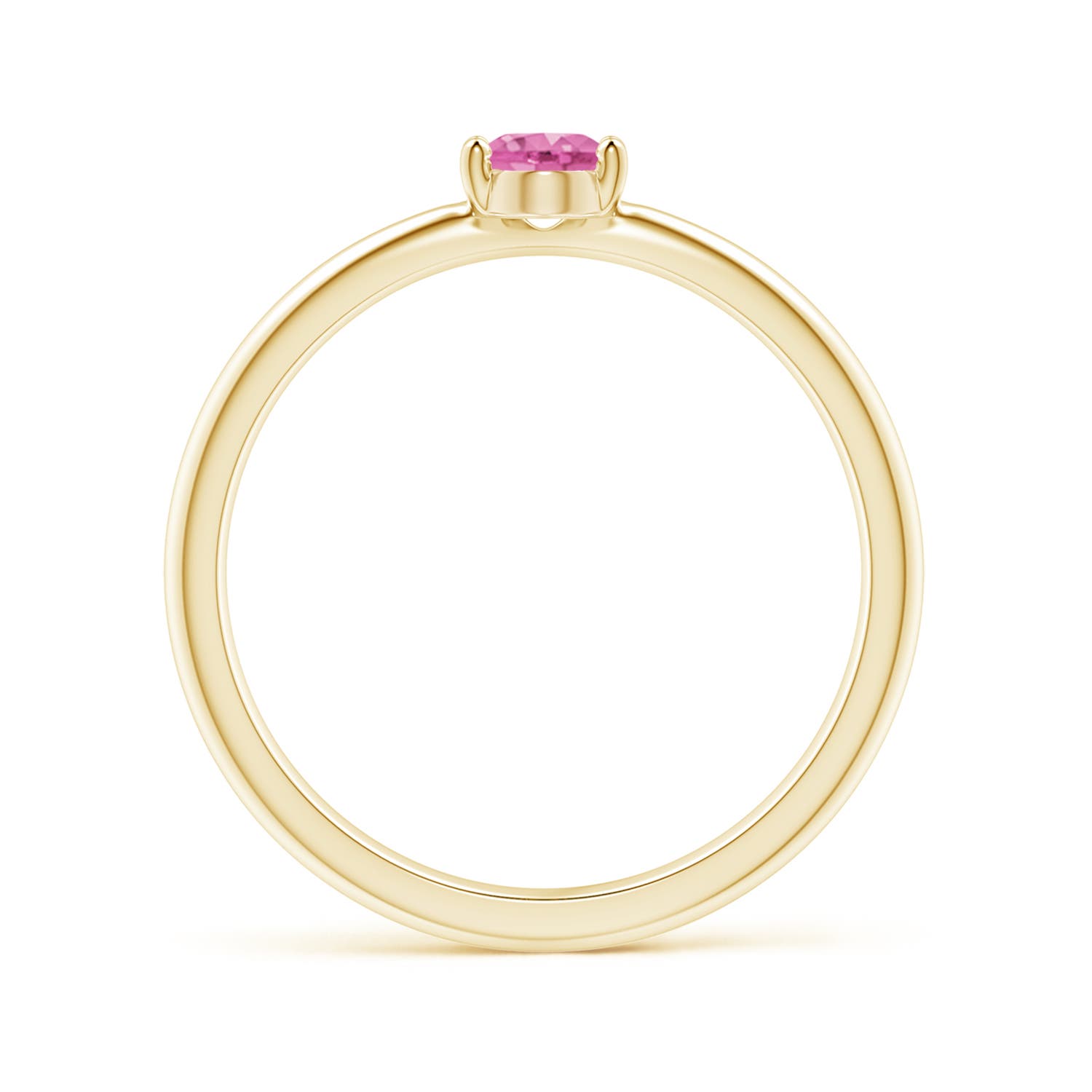 AA - Pink Sapphire / 0.55 CT / 14 KT Yellow Gold