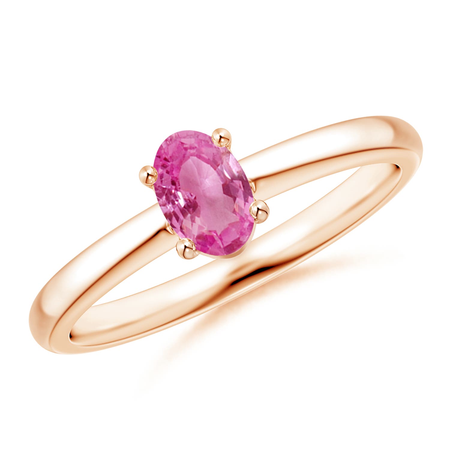 AAA - Pink Sapphire / 0.55 CT / 14 KT Rose Gold