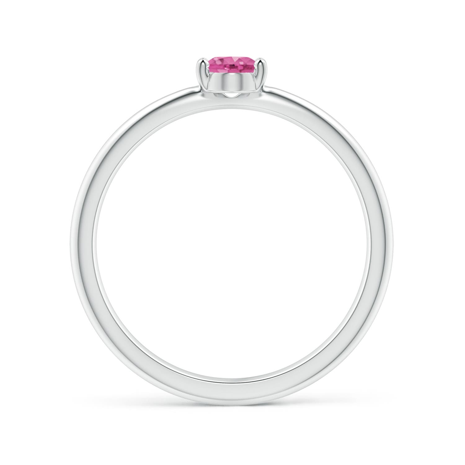 AAA - Pink Sapphire / 0.55 CT / 14 KT White Gold