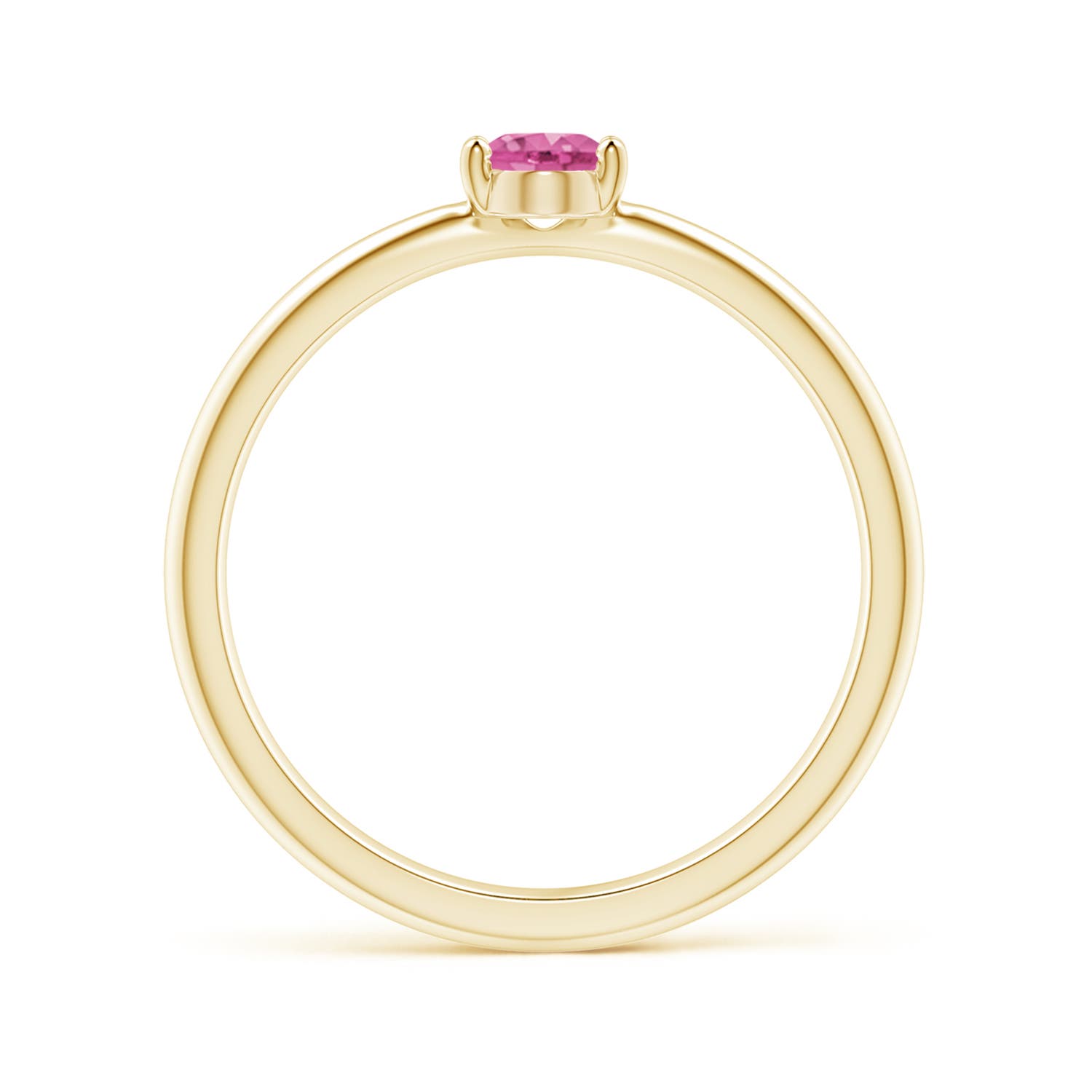 AAA - Pink Sapphire / 0.55 CT / 14 KT Yellow Gold