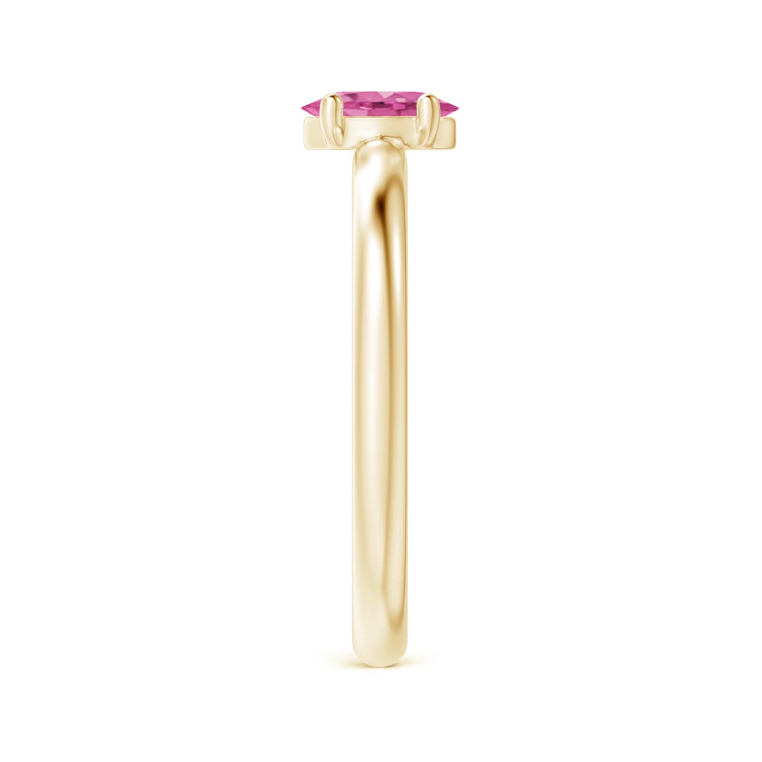 AAA - Pink Sapphire / 0.55 CT / 14 KT Yellow Gold