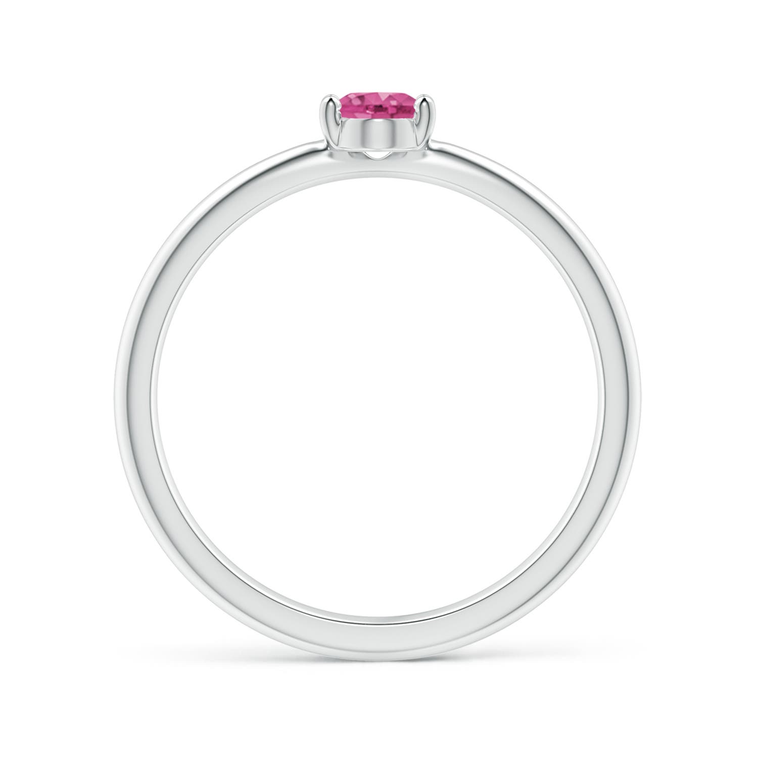 AAAA - Pink Sapphire / 0.55 CT / 14 KT White Gold