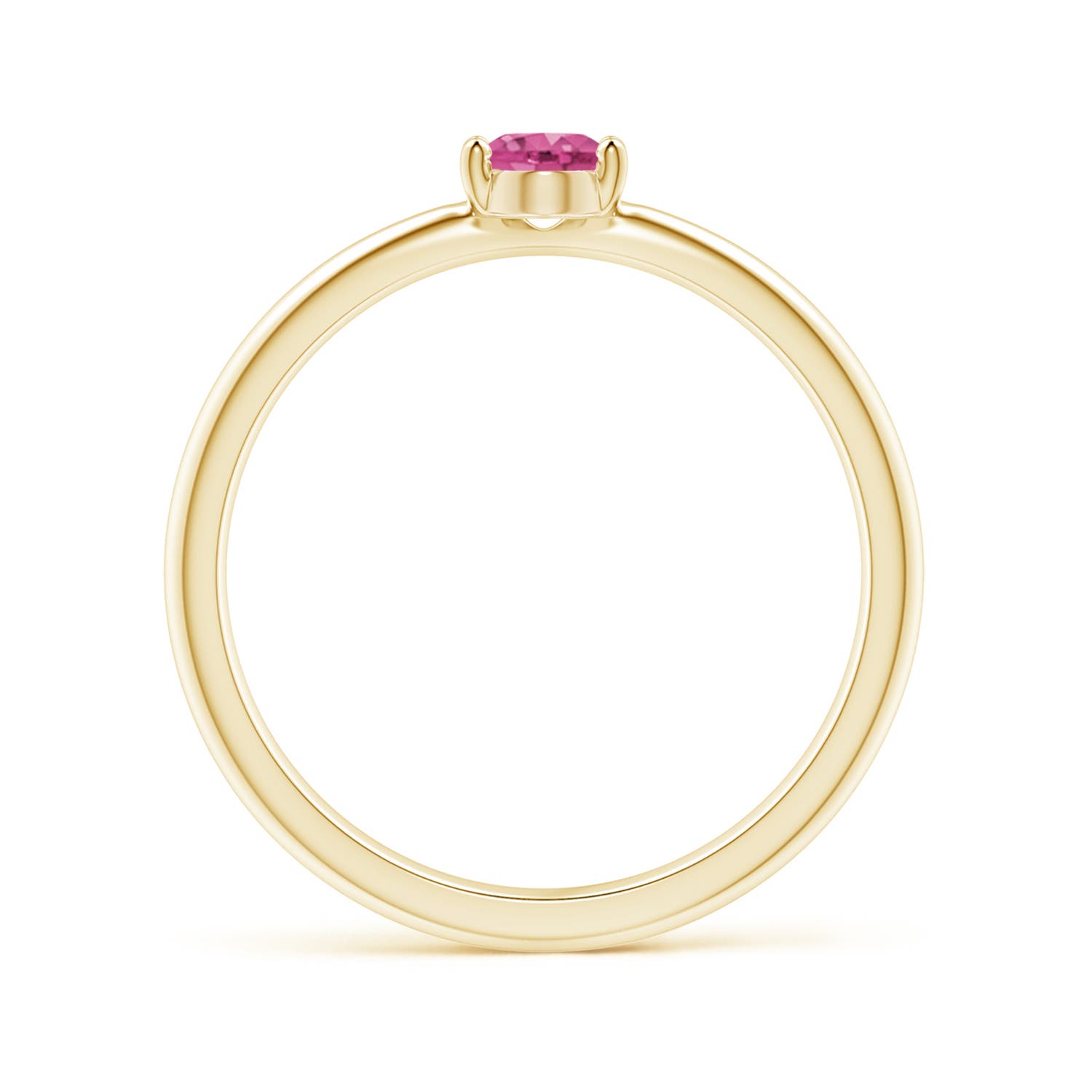 AAAA - Pink Sapphire / 0.55 CT / 14 KT Yellow Gold