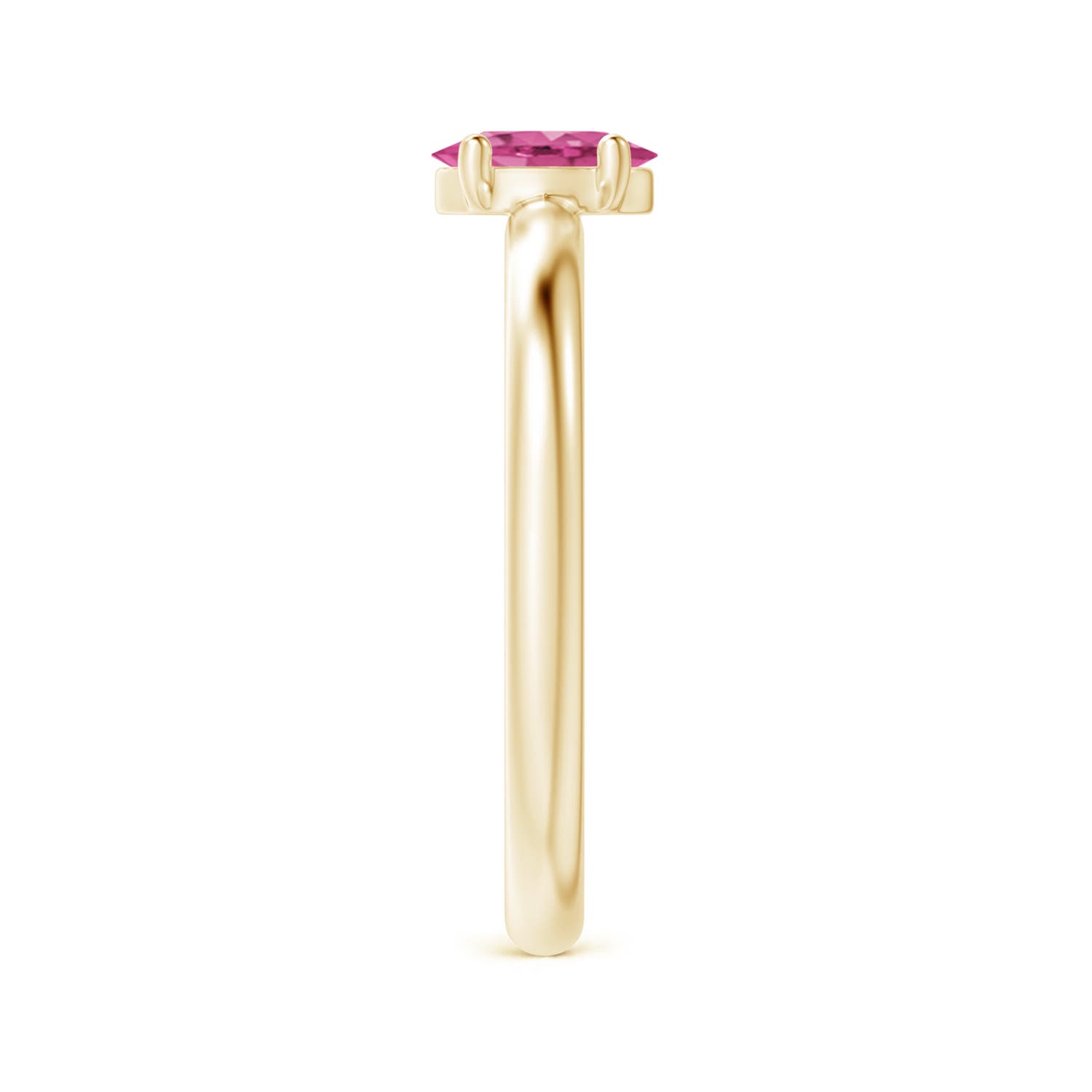 AAAA - Pink Sapphire / 0.55 CT / 14 KT Yellow Gold