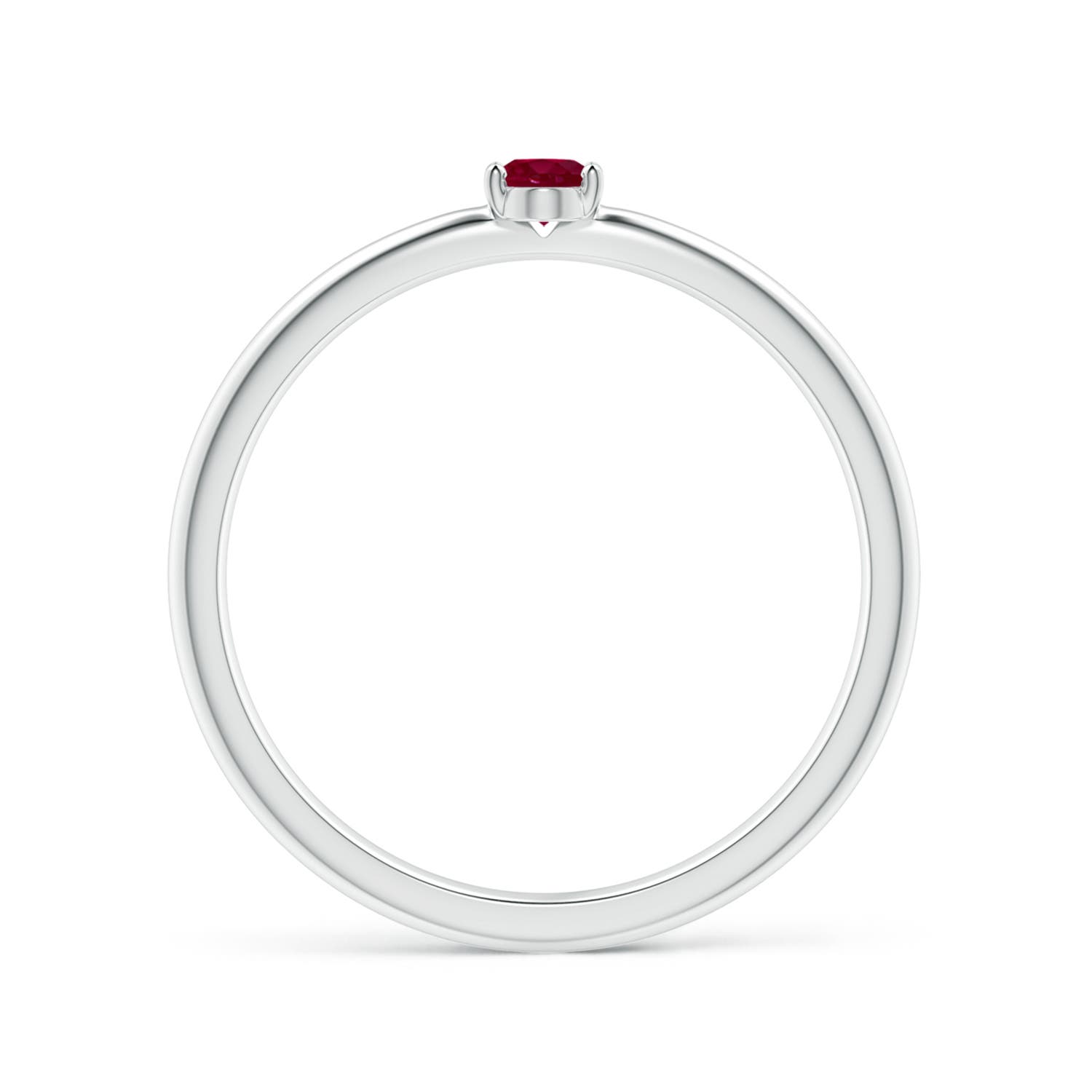 A - Ruby / 0.2 CT / 14 KT White Gold
