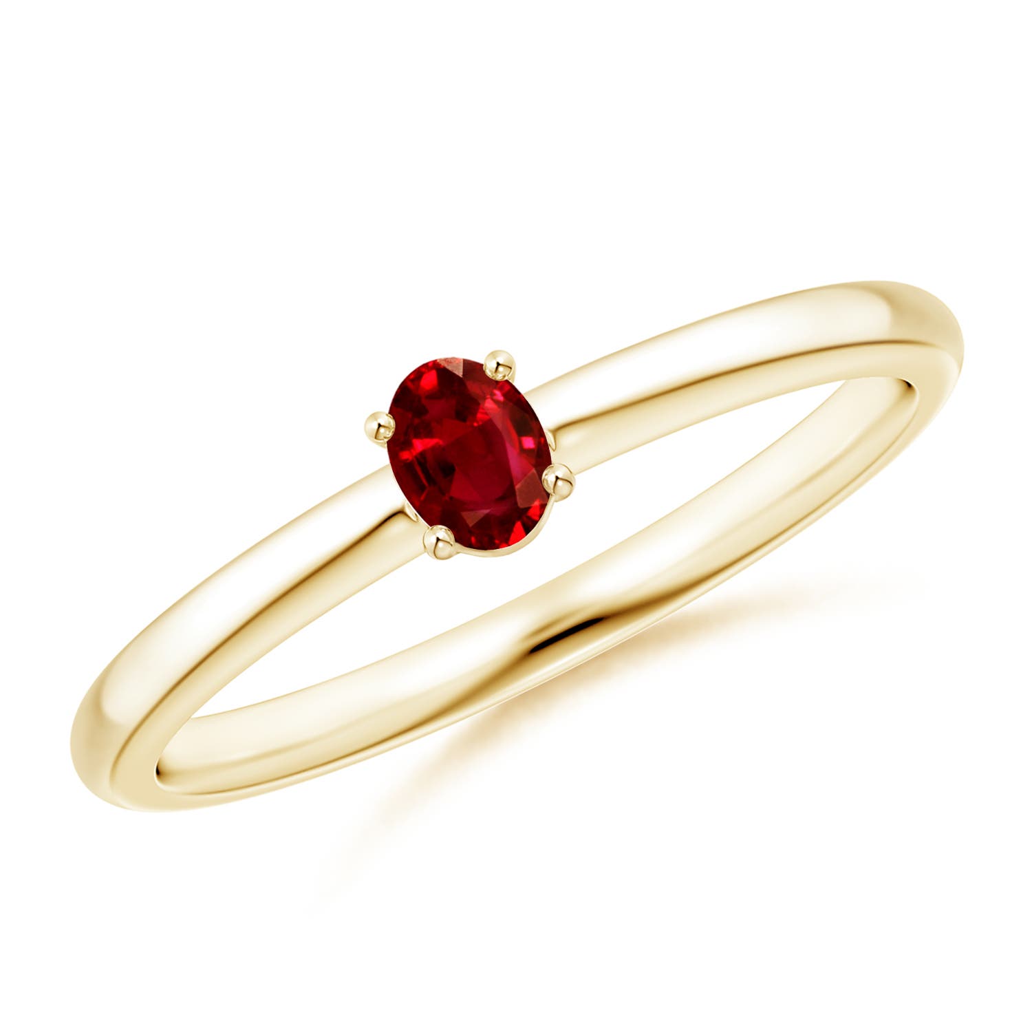 AAAA - Ruby / 0.2 CT / 14 KT Yellow Gold
