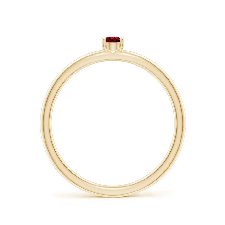 4x3mm AAAA Classic Solitaire Oval Ruby Promise Ring in Yellow Gold side 199
