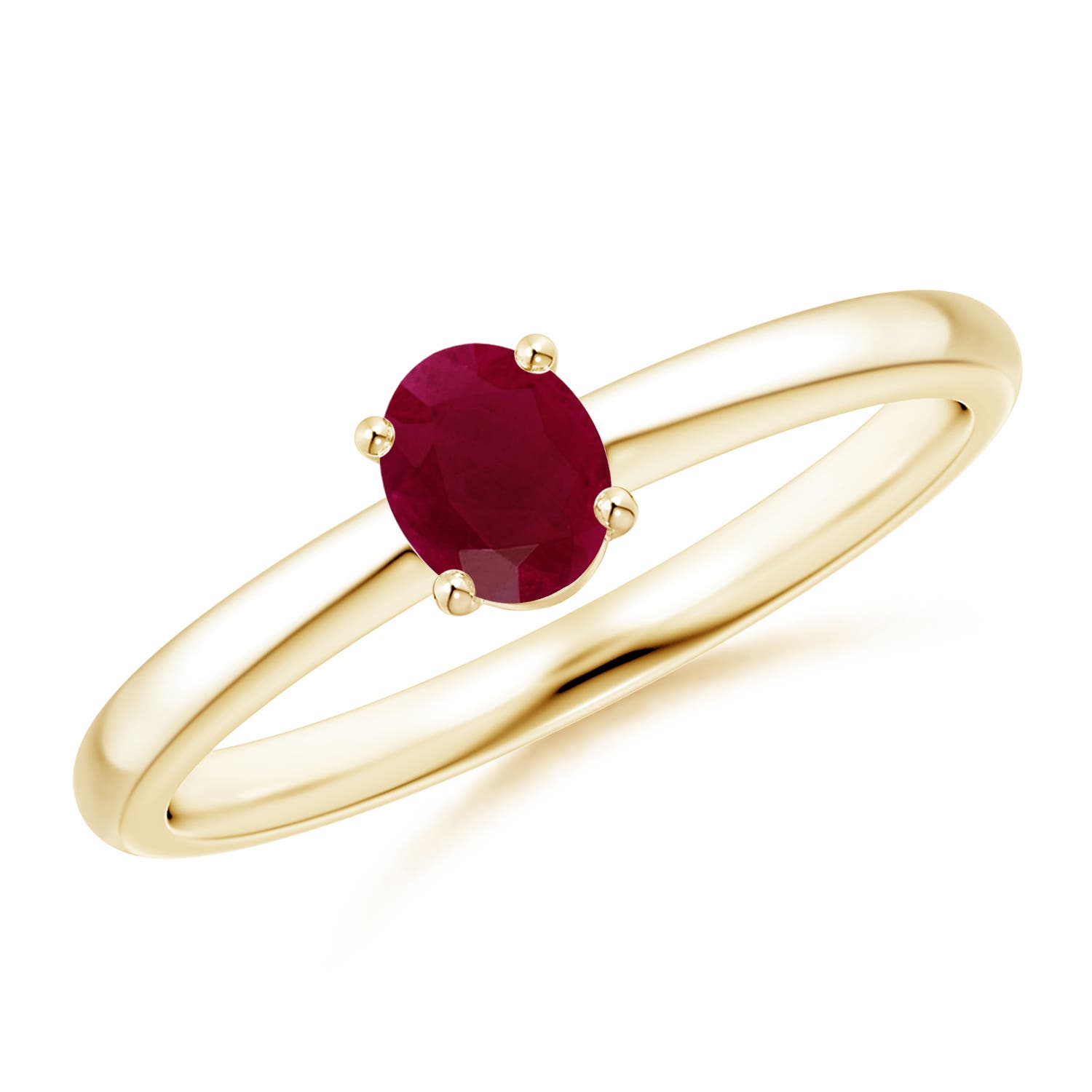 A - Ruby / 0.4 CT / 14 KT Yellow Gold