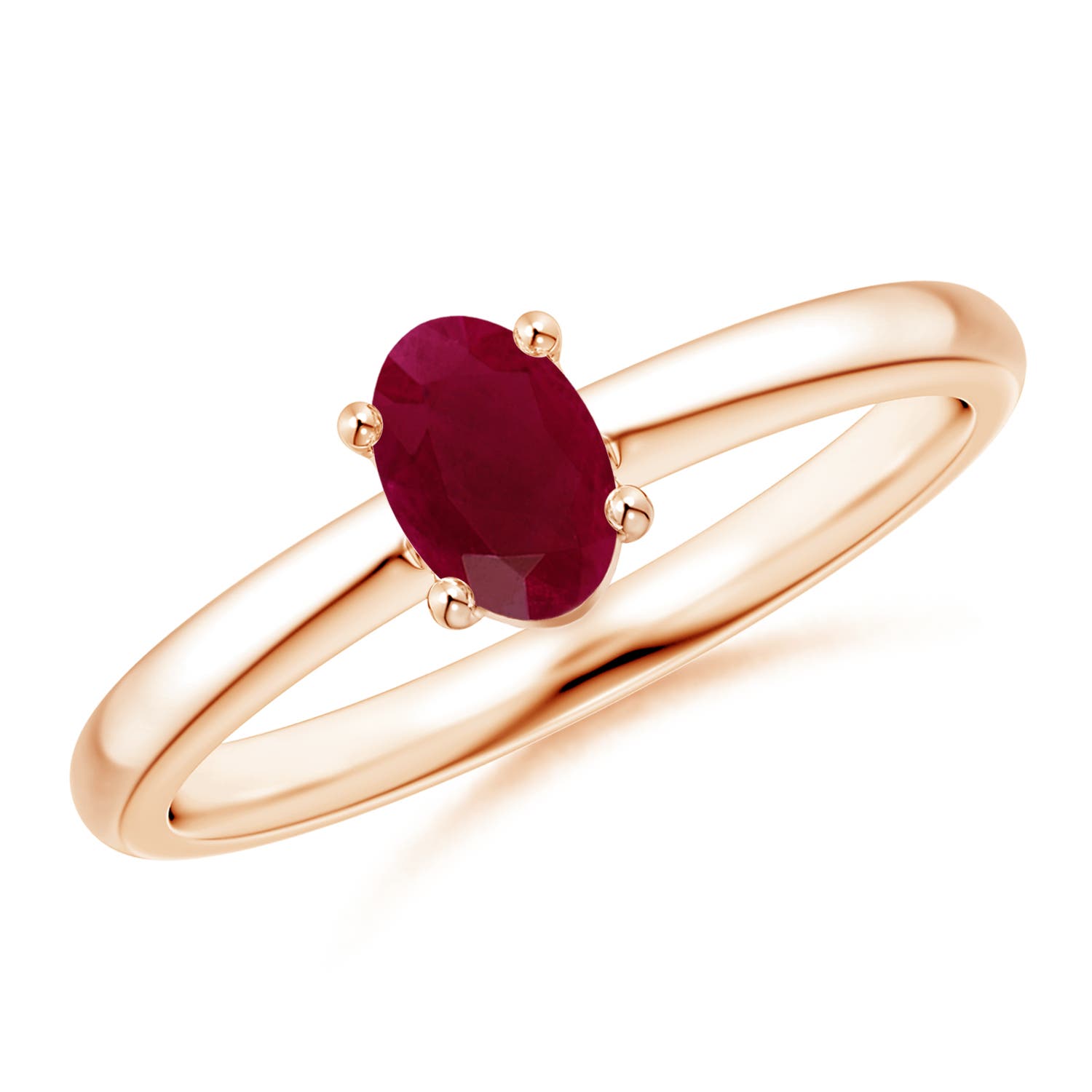 A - Ruby / 0.6 CT / 14 KT Rose Gold