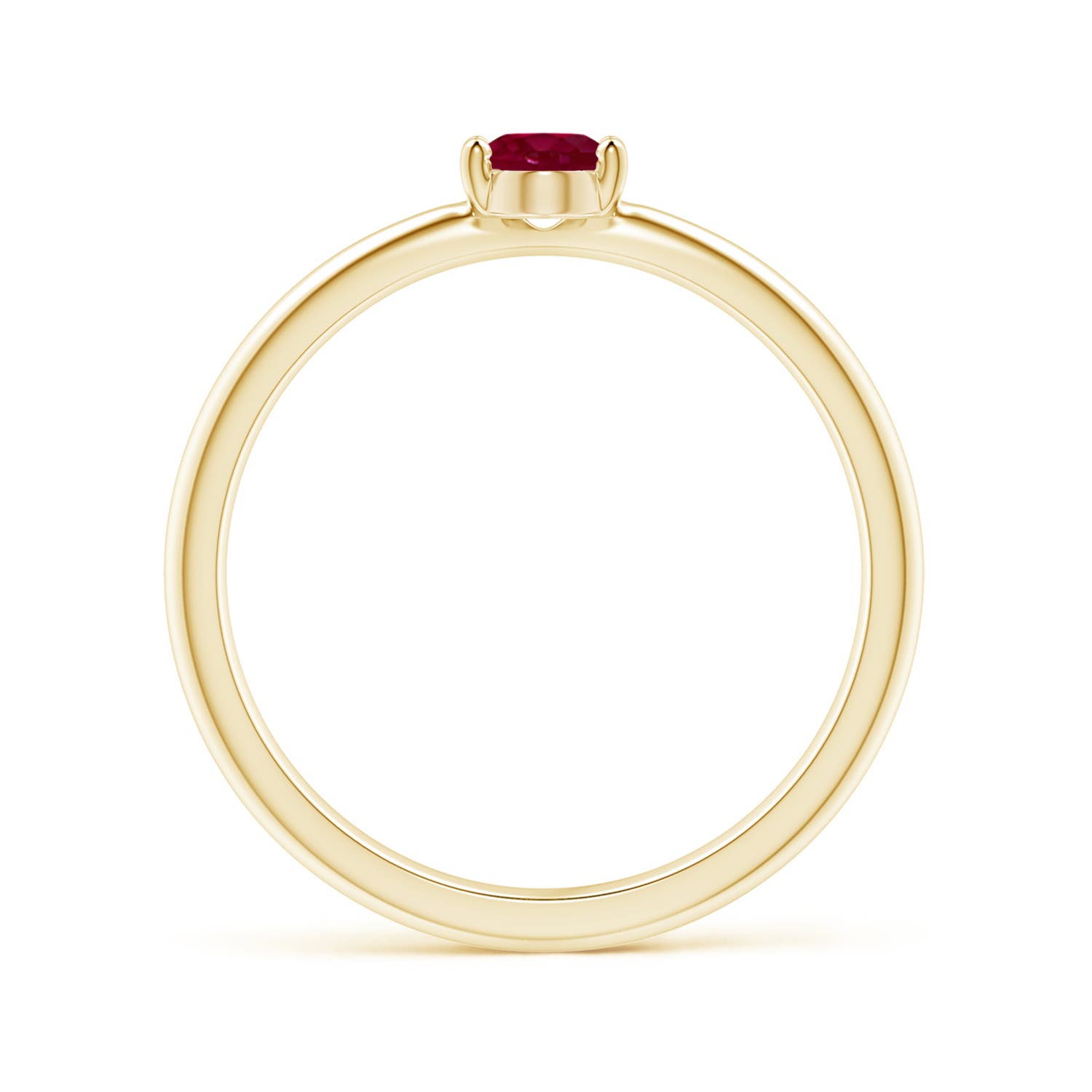 A - Ruby / 0.6 CT / 14 KT Yellow Gold
