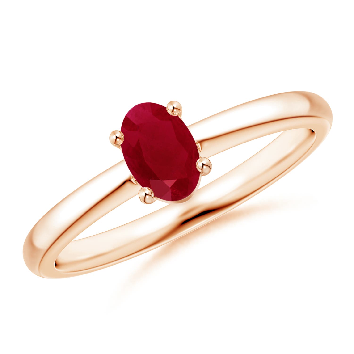 AA - Ruby / 0.6 CT / 14 KT Rose Gold
