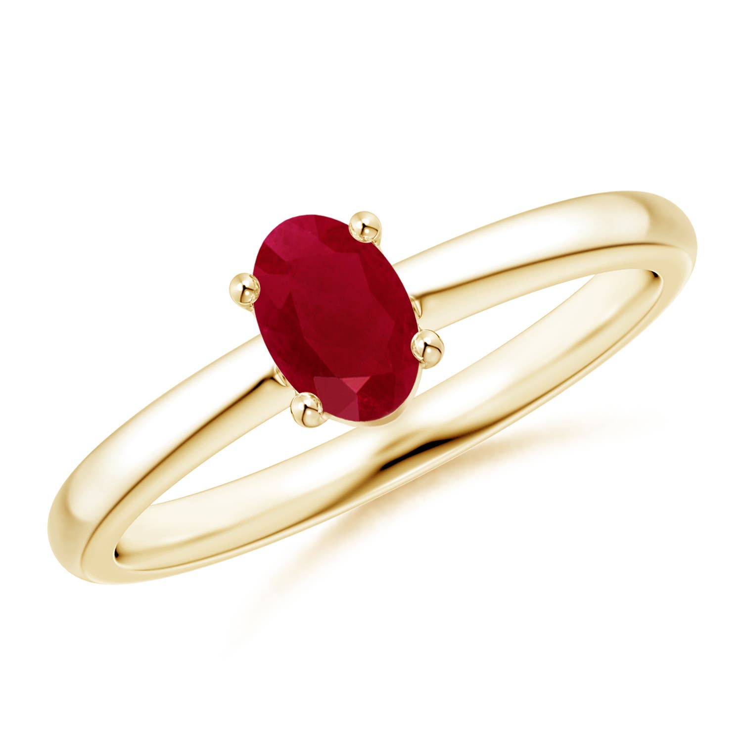 AA - Ruby / 0.6 CT / 14 KT Yellow Gold