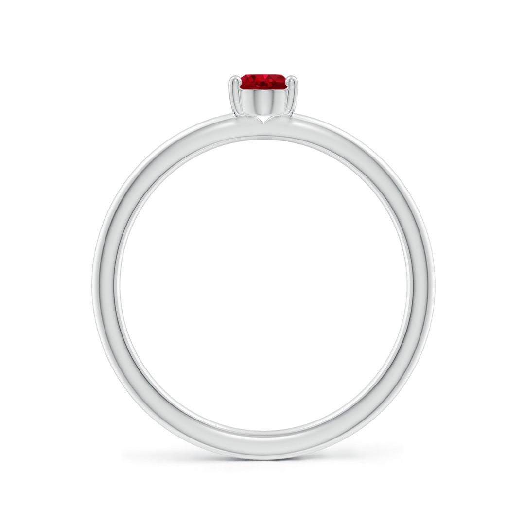 Classic Solitaire Oval Ruby Promise Ring