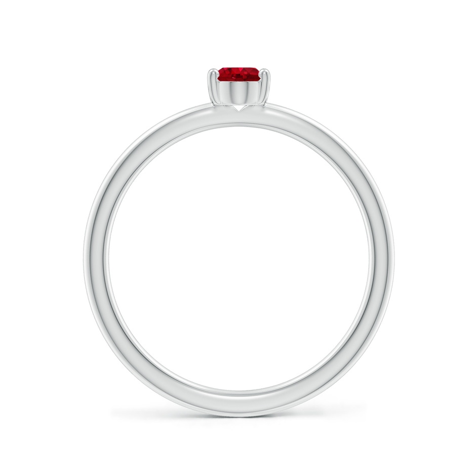 6x4mm AAA Classic Solitaire Oval Ruby Promise Ring in White Gold side 199