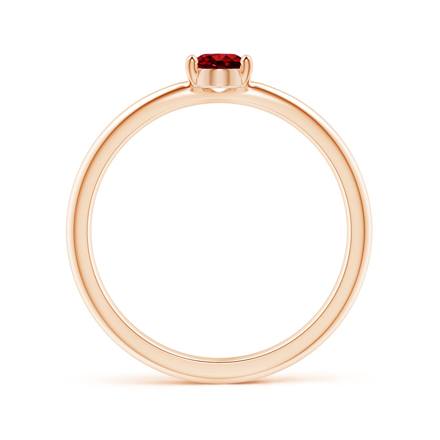 AAAA - Ruby / 0.6 CT / 14 KT Rose Gold
