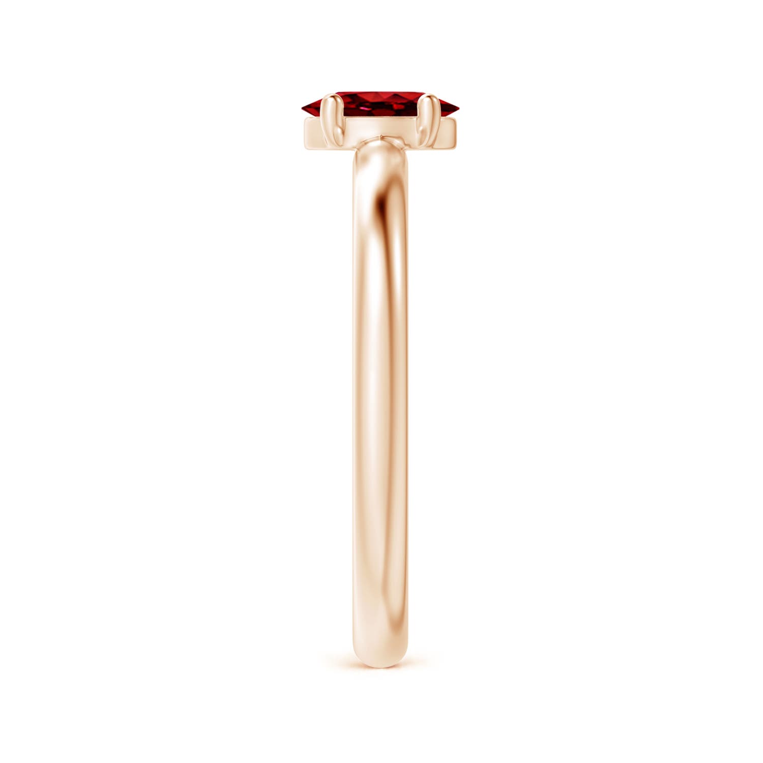 AAAA - Ruby / 0.6 CT / 14 KT Rose Gold