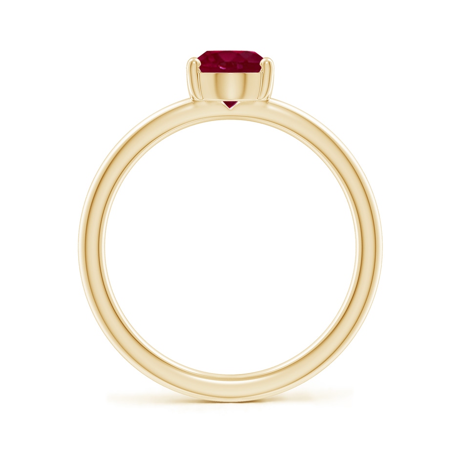 8x6mm A Classic Solitaire Oval Ruby Promise Ring in 18K Yellow Gold side 199