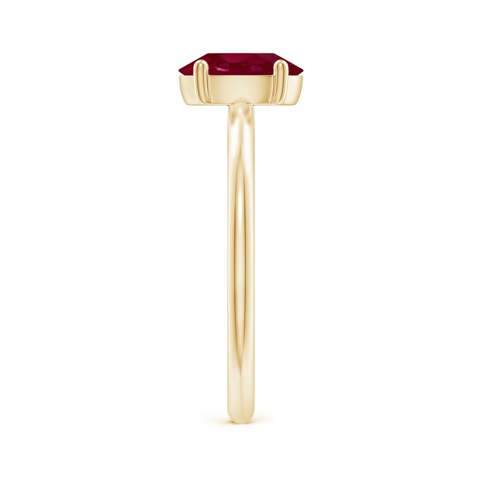 8x6mm A Classic Solitaire Oval Ruby Promise Ring in 18K Yellow Gold side 299