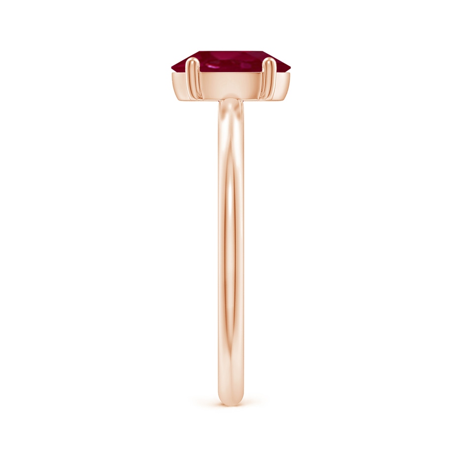 8x6mm A Classic Solitaire Oval Ruby Promise Ring in Rose Gold side 299