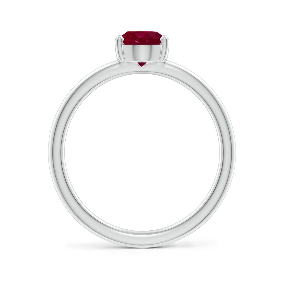 8x6mm A Classic Solitaire Oval Ruby Promise Ring in White Gold side 199