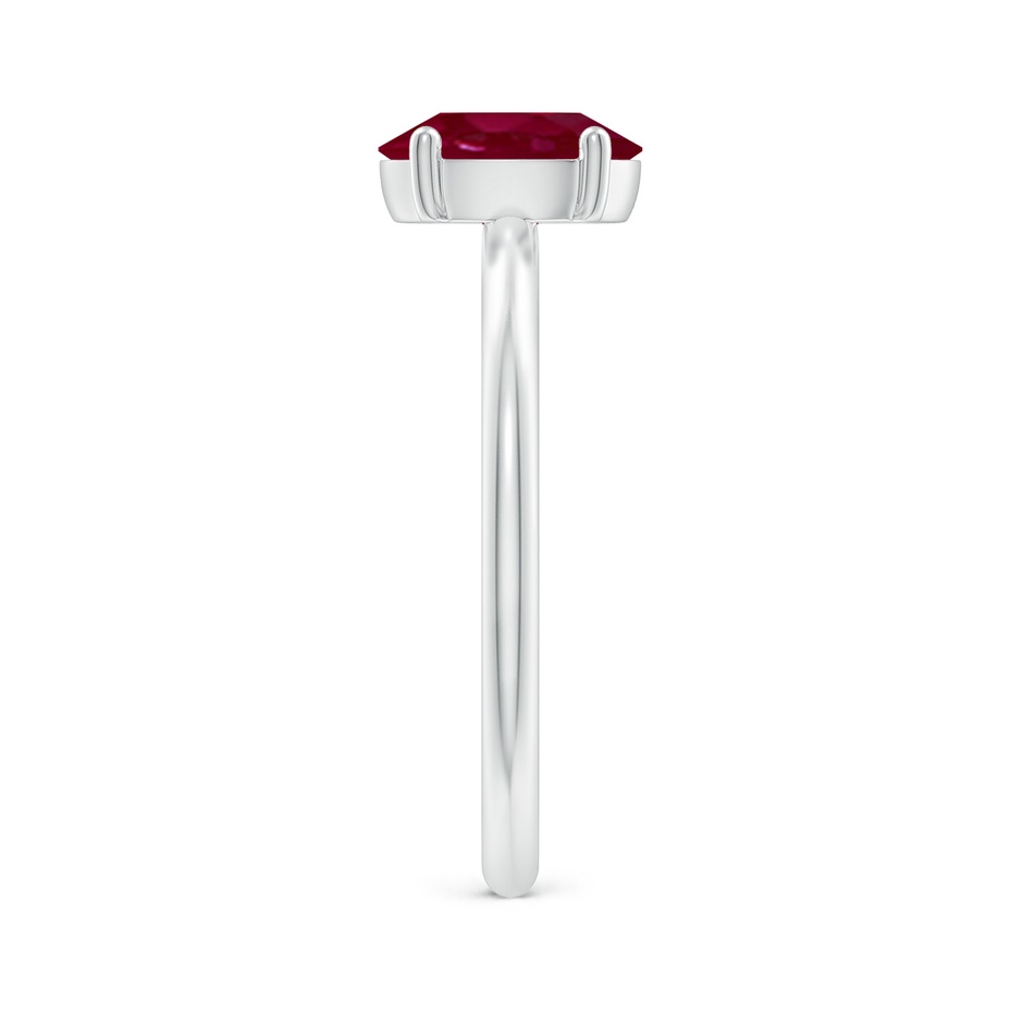 8x6mm A Classic Solitaire Oval Ruby Promise Ring in White Gold side 299