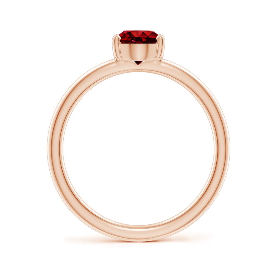 8x6mm AAAA Classic Solitaire Oval Ruby Promise Ring in 18K Rose Gold side 199