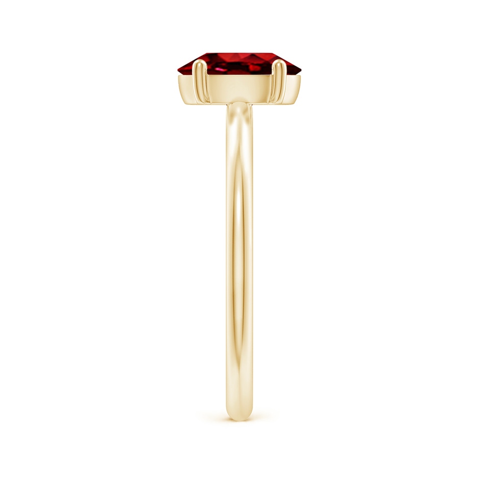 8x6mm AAAA Classic Solitaire Oval Ruby Promise Ring in Yellow Gold side 299