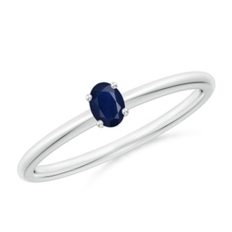 Classic White Gold Blue Sapphire Rings