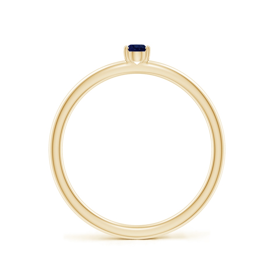 4x3mm A Classic Solitaire Oval Blue Sapphire Promise Ring in Yellow Gold side 199