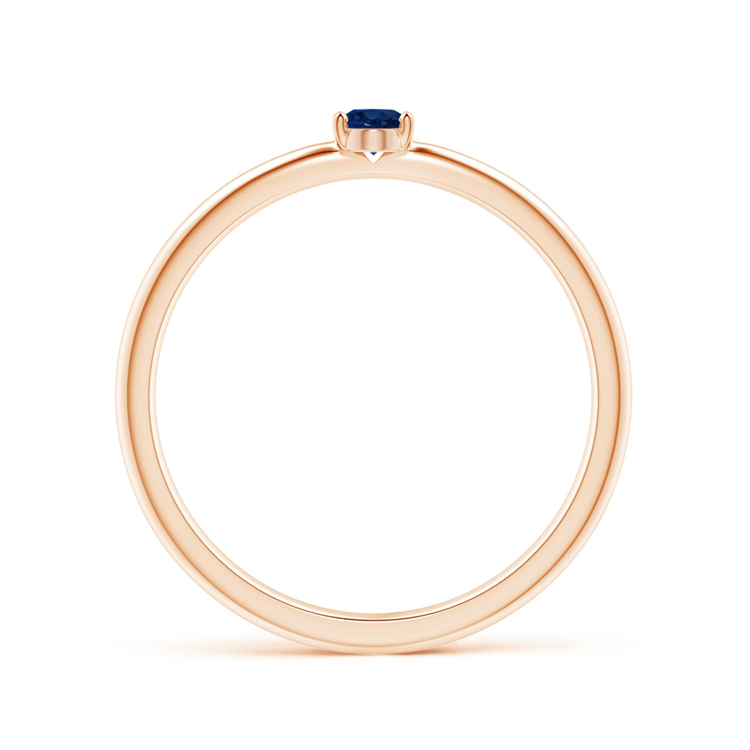 AA - Blue Sapphire / 0.2 CT / 14 KT Rose Gold