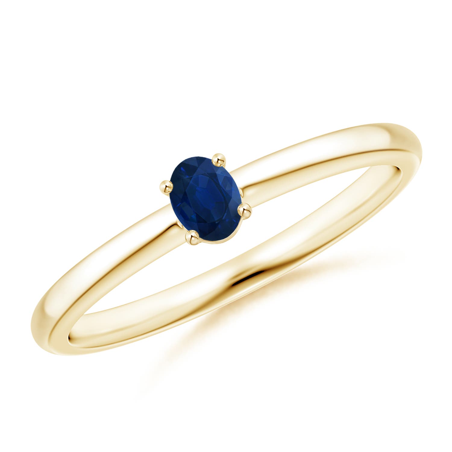 AA - Blue Sapphire / 0.2 CT / 14 KT Yellow Gold