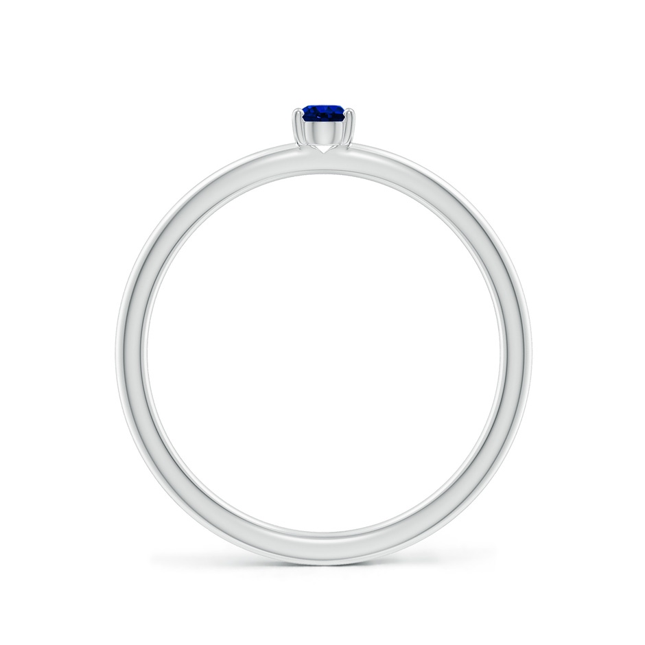 4x3mm AAAA Classic Solitaire Oval Blue Sapphire Promise Ring in P950 Platinum side 199