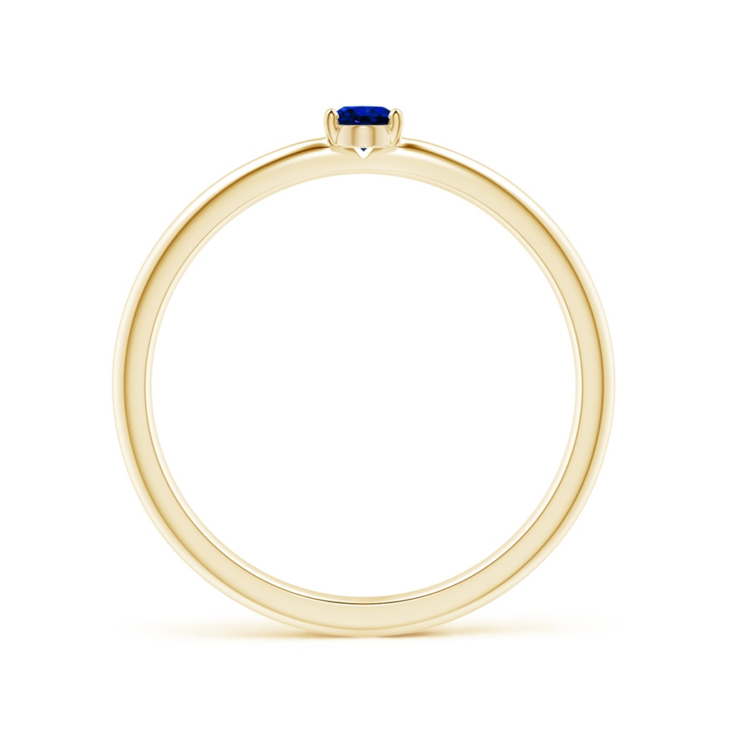 4x3mm AAAA Classic Solitaire Oval Blue Sapphire Promise Ring in Yellow Gold - side_1
