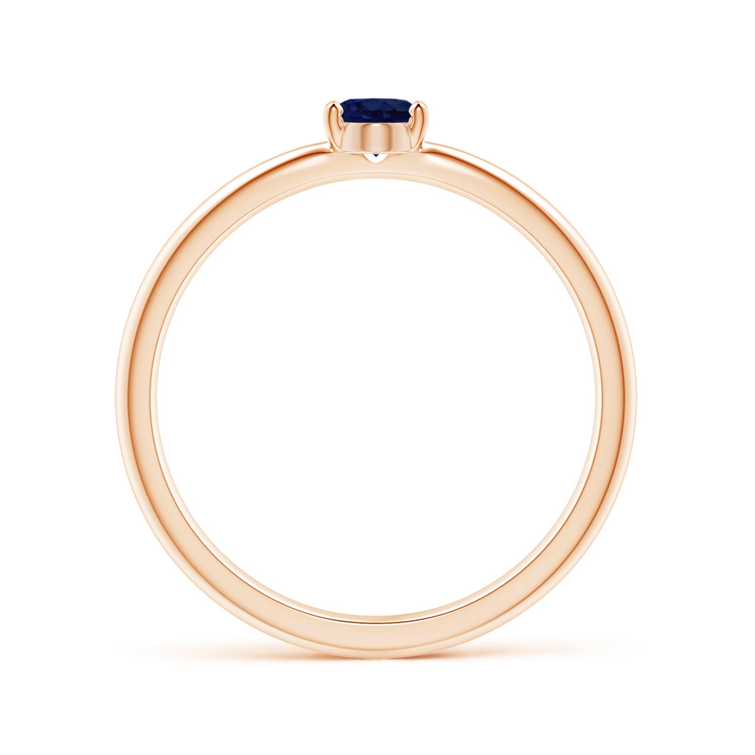 A - Blue Sapphire / 0.4 CT / 14 KT Rose Gold