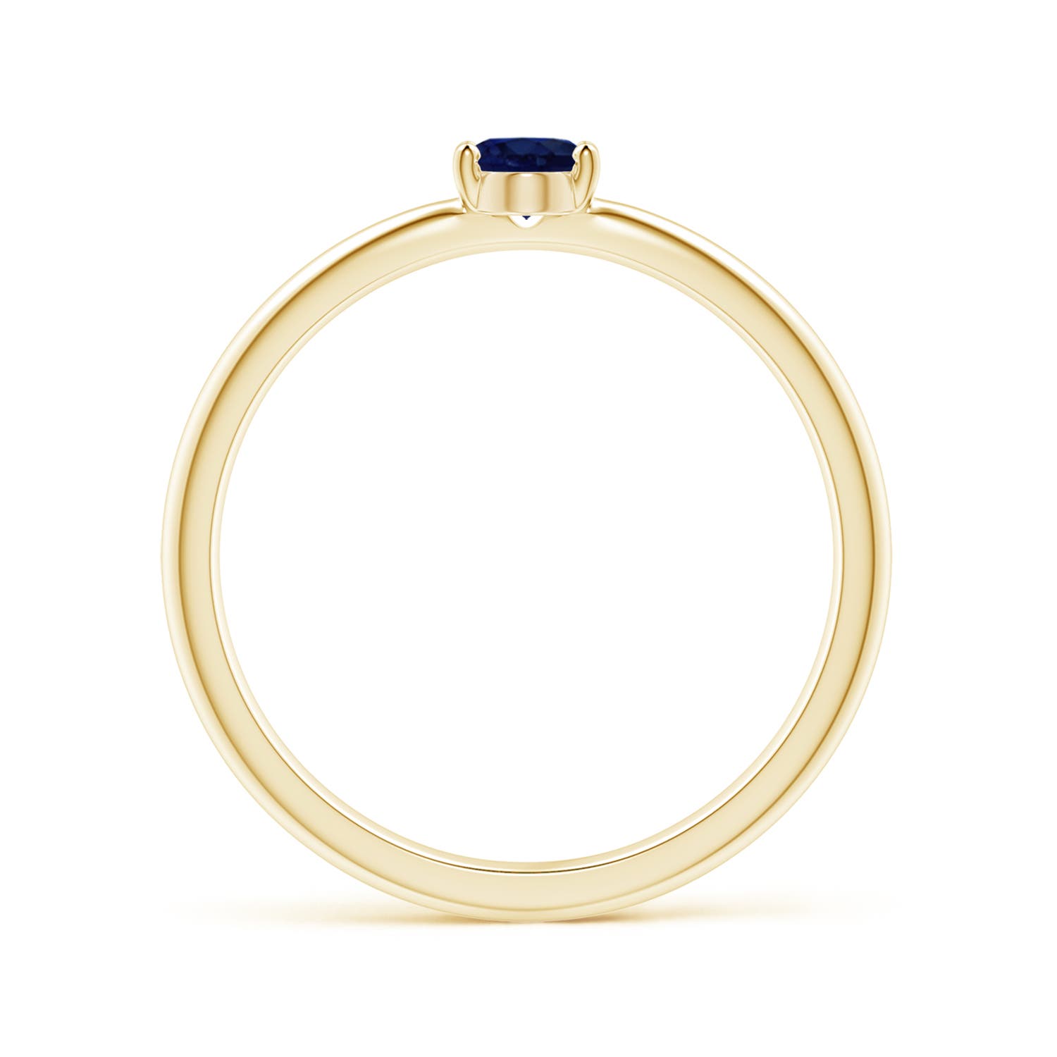 A - Blue Sapphire / 0.4 CT / 14 KT Yellow Gold