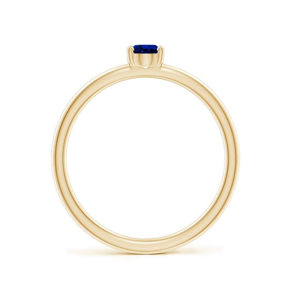 5x4mm AAAA Classic Solitaire Oval Blue Sapphire Promise Ring in 18K Yellow Gold side 199