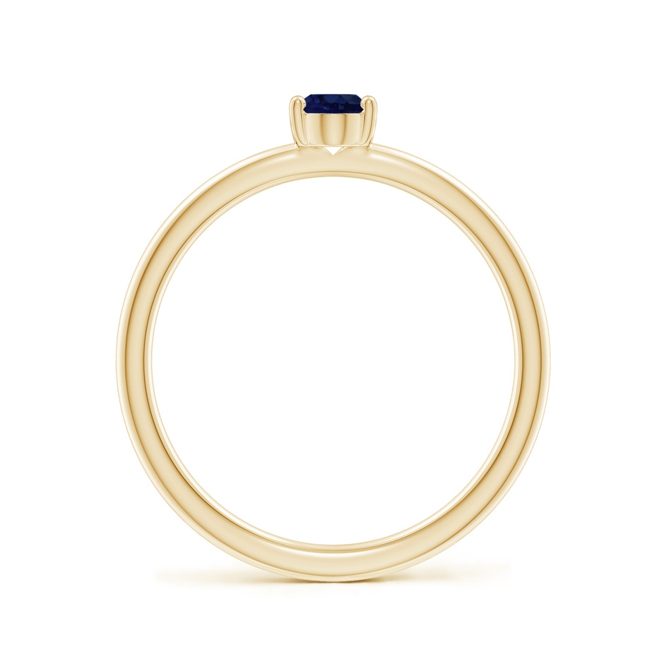 6x4mm A Classic Solitaire Oval Blue Sapphire Promise Ring in Yellow Gold side 199
