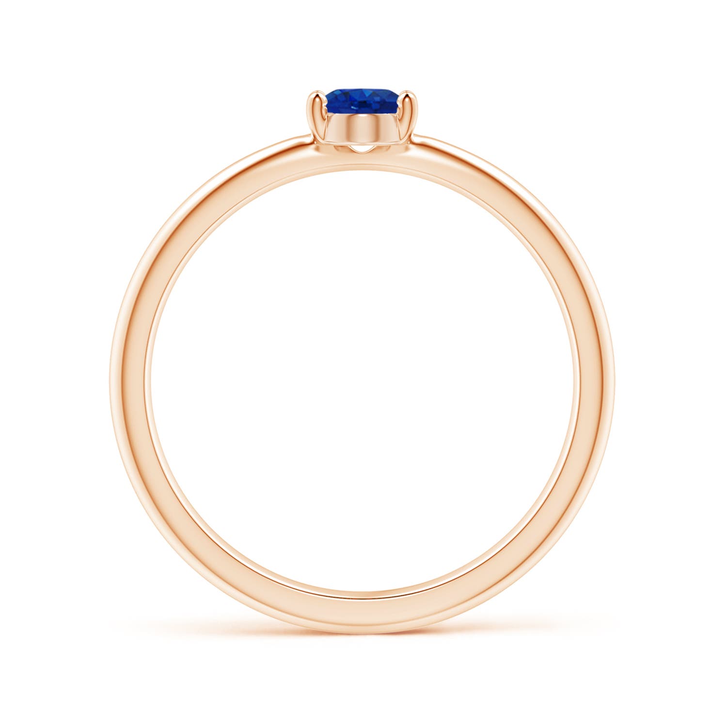 AAA - Blue Sapphire / 0.6 CT / 14 KT Rose Gold