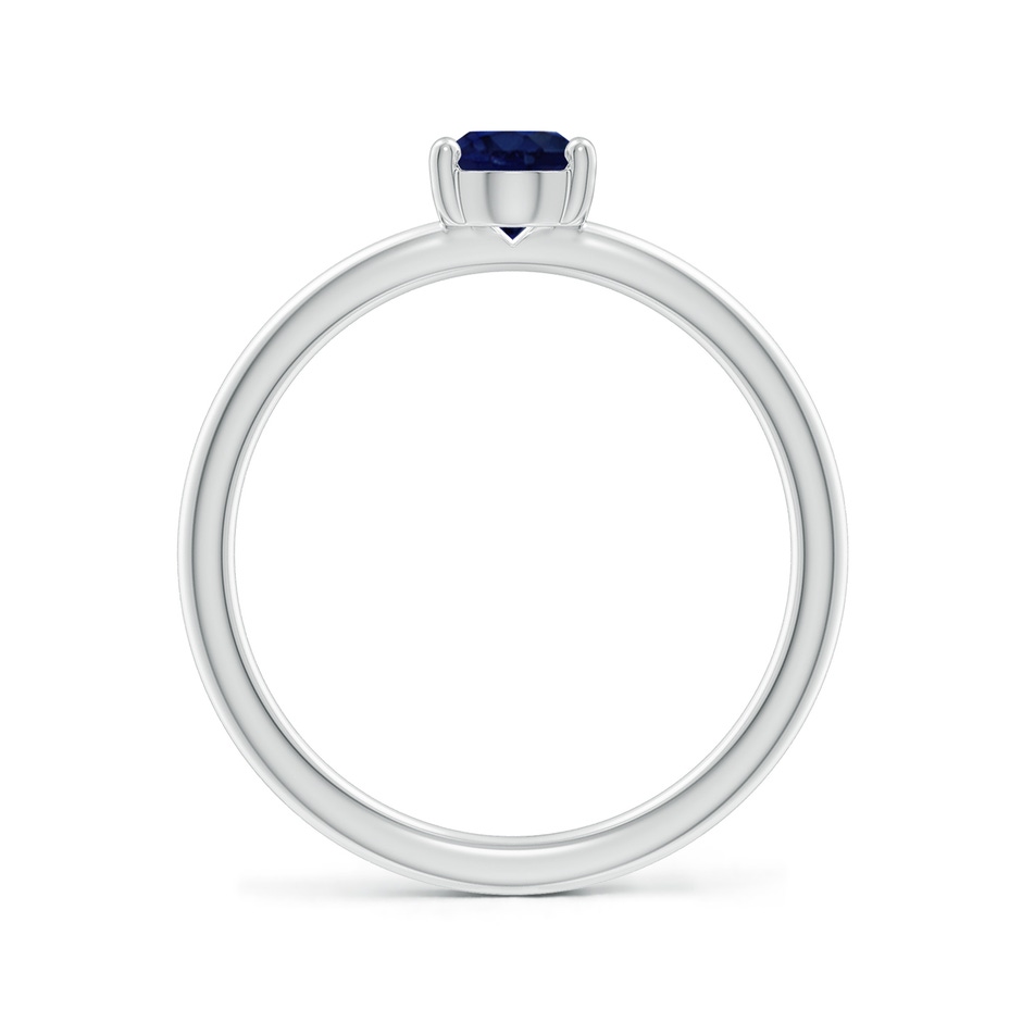 7x5mm A Classic Solitaire Oval Blue Sapphire Promise Ring in P950 Platinum side 199
