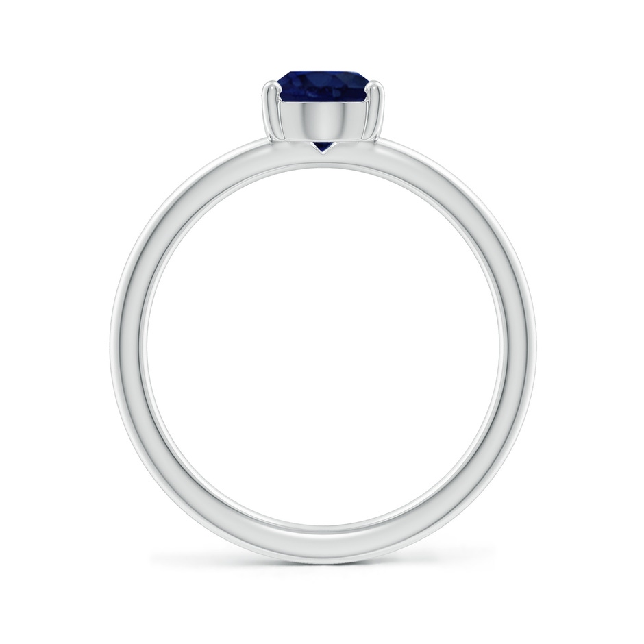 8x6mm A Classic Solitaire Oval Blue Sapphire Promise Ring in White Gold side 199