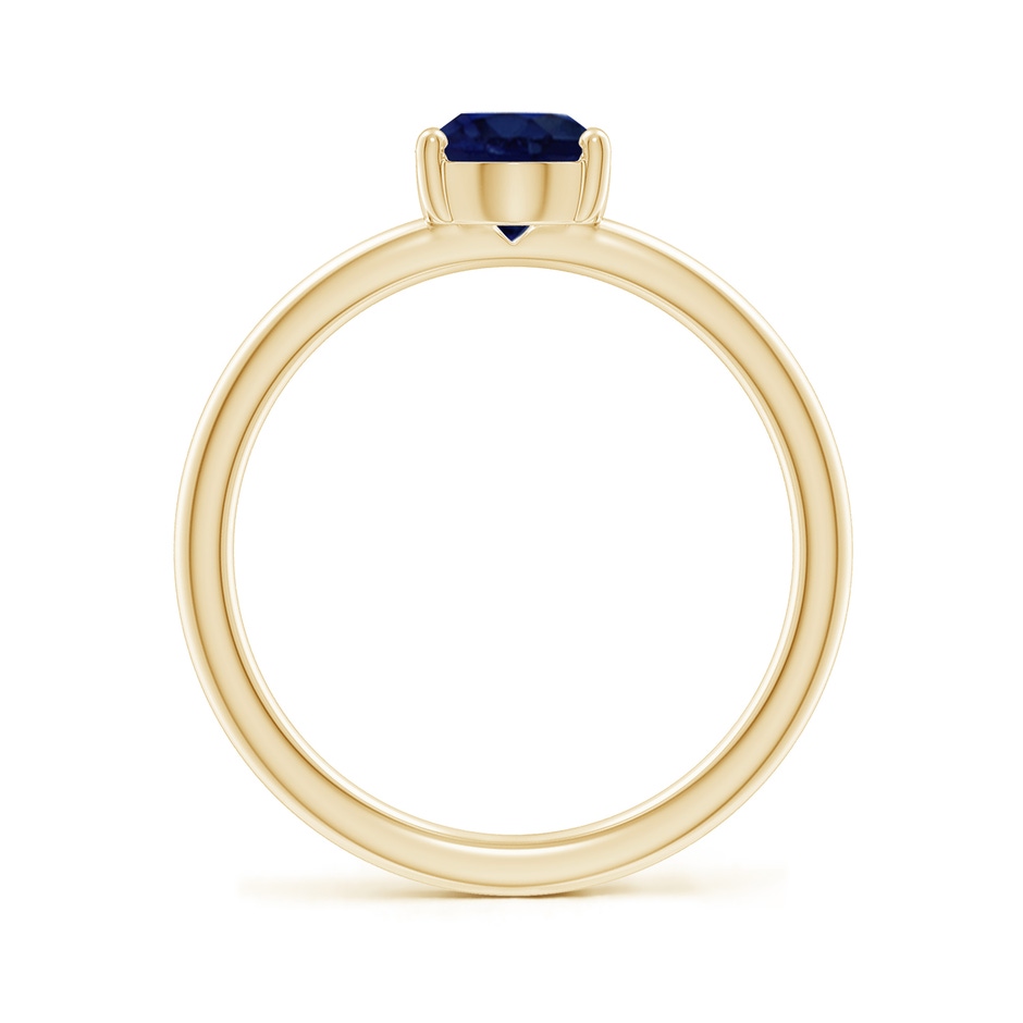 8x6mm A Classic Solitaire Oval Blue Sapphire Promise Ring in Yellow Gold side 199