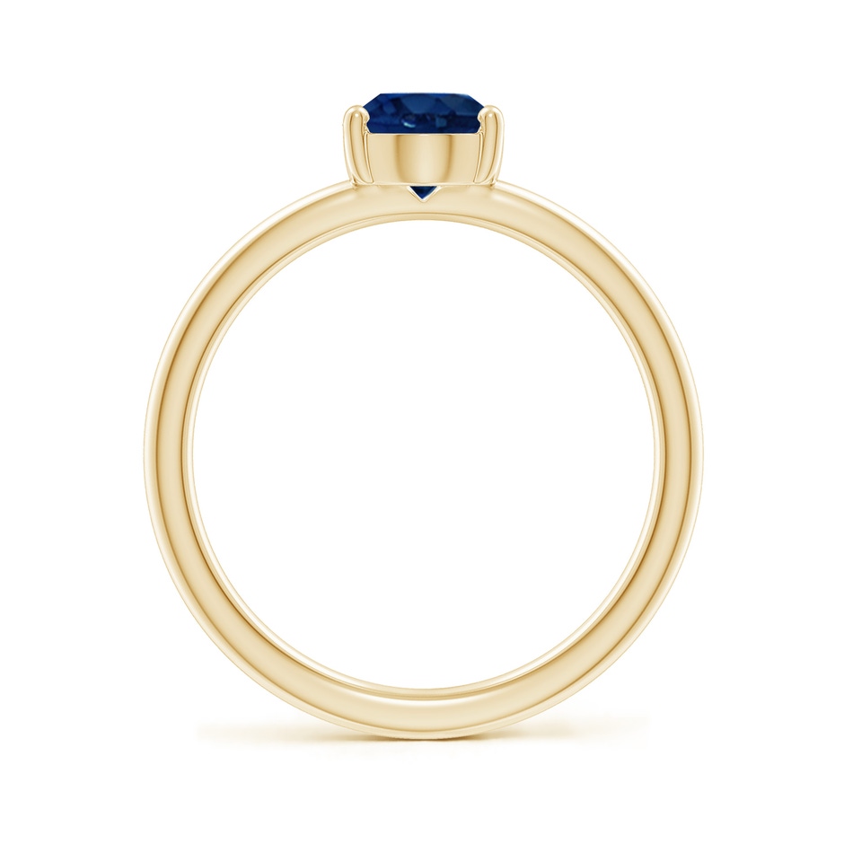 8x6mm AA Classic Solitaire Oval Blue Sapphire Promise Ring in Yellow Gold side 199