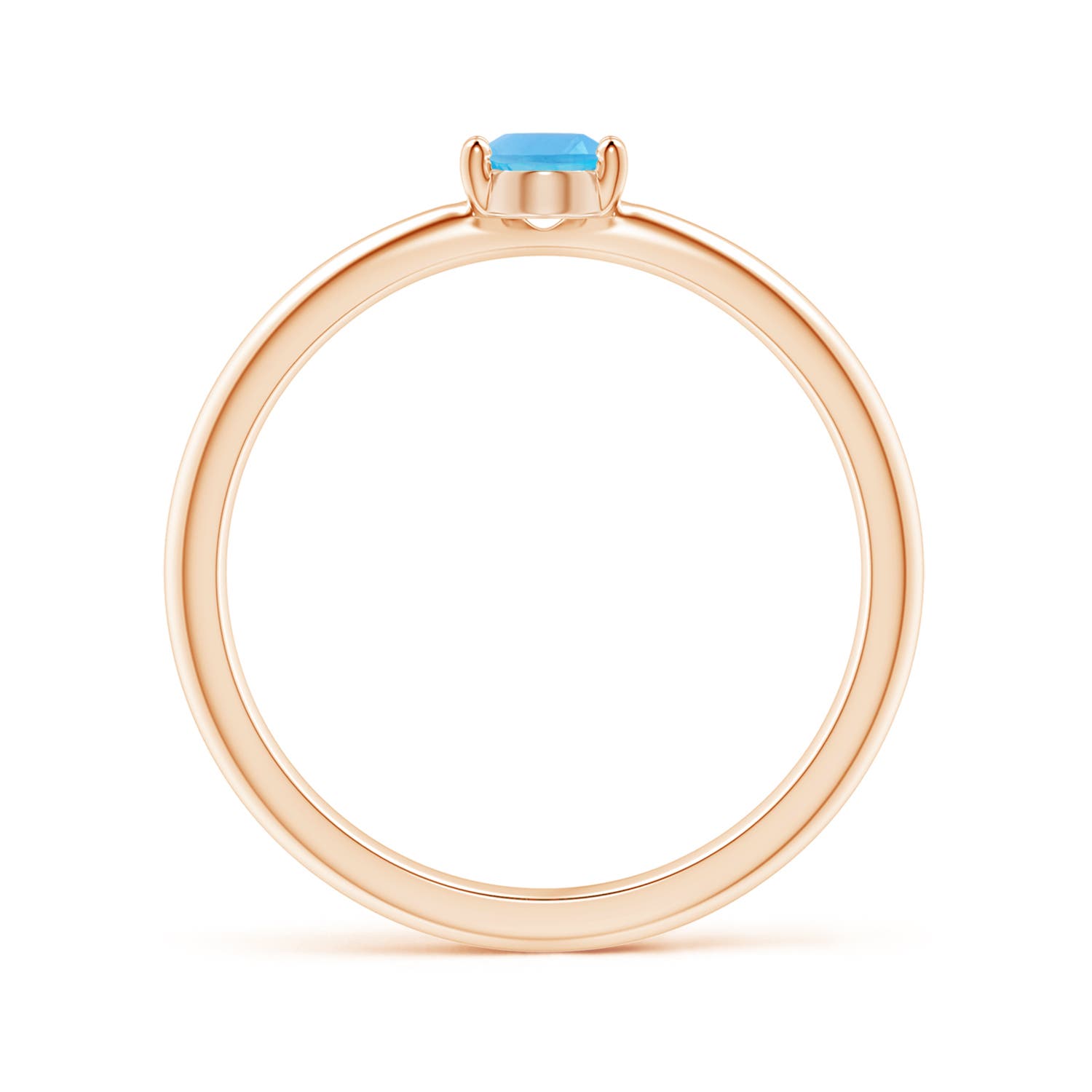 AA - Swiss Blue Topaz / 0.54 CT / 14 KT Rose Gold