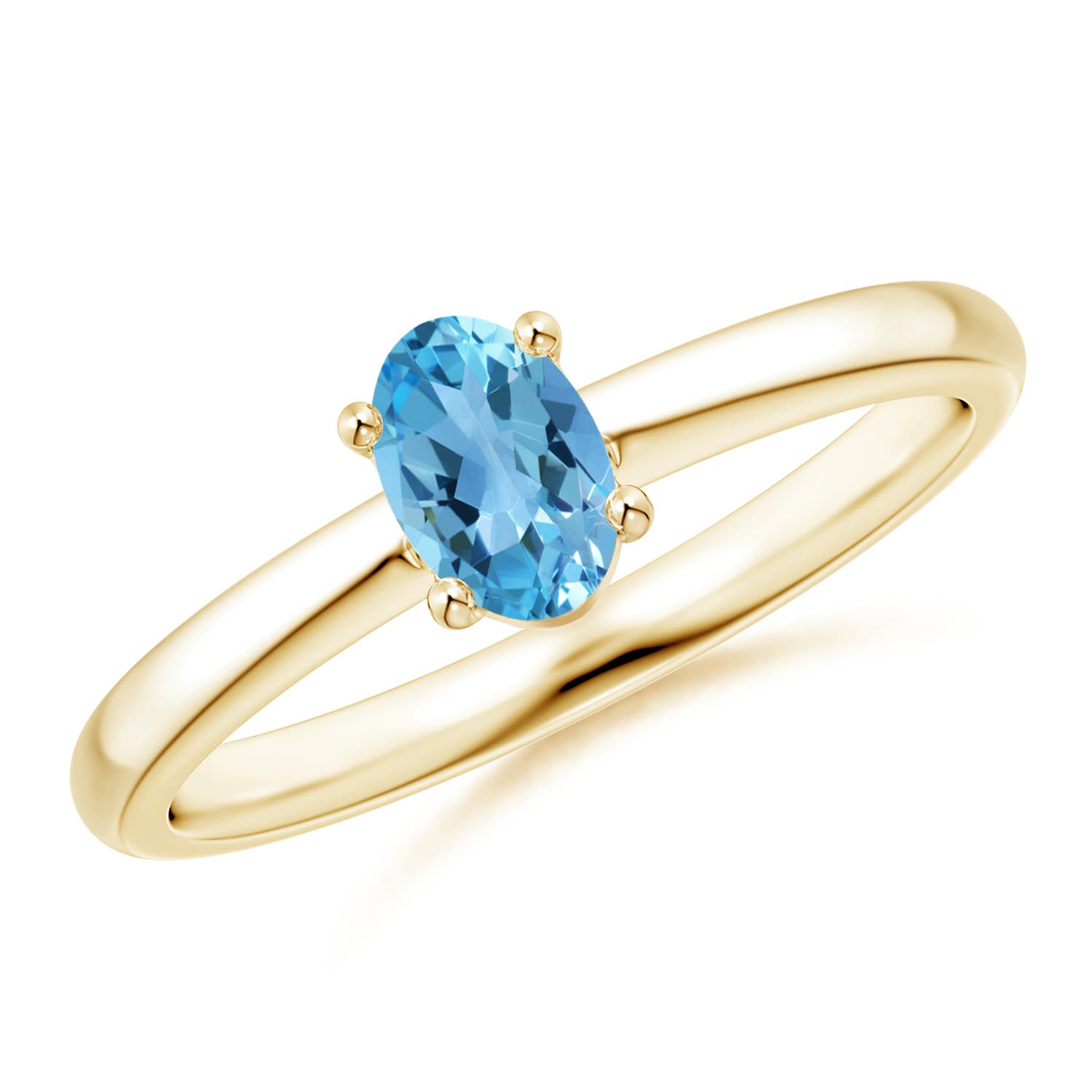 AA - Swiss Blue Topaz / 0.54 CT / 14 KT Yellow Gold