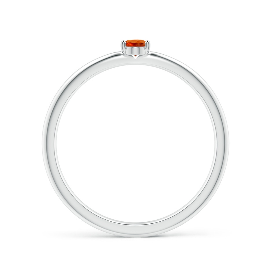 4x3mm AAAA Classic Solitaire Oval Spessartite Promise Ring in P950 Platinum side-1