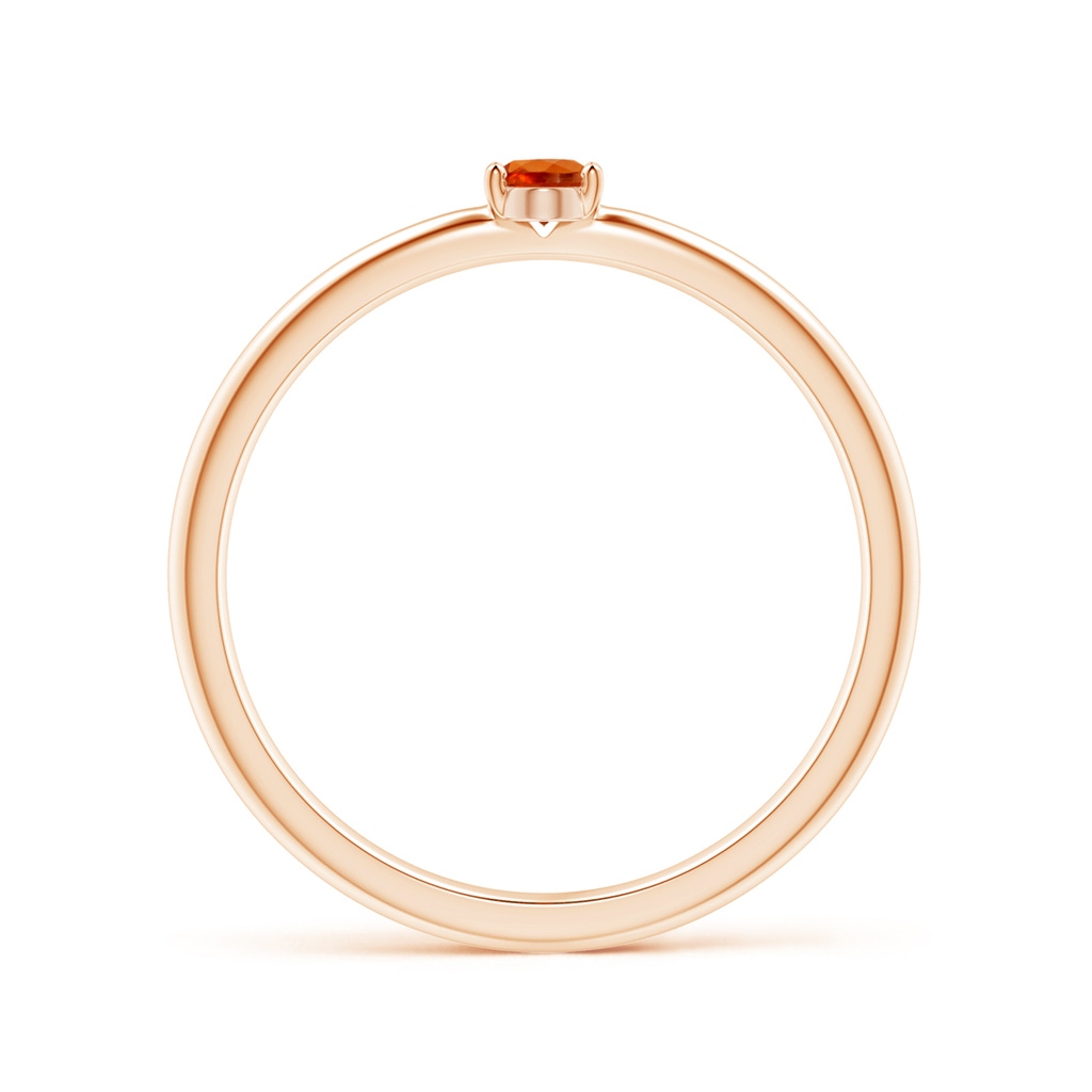 4x3mm AAAA Classic Solitaire Oval Spessartite Promise Ring in Rose Gold - side_1