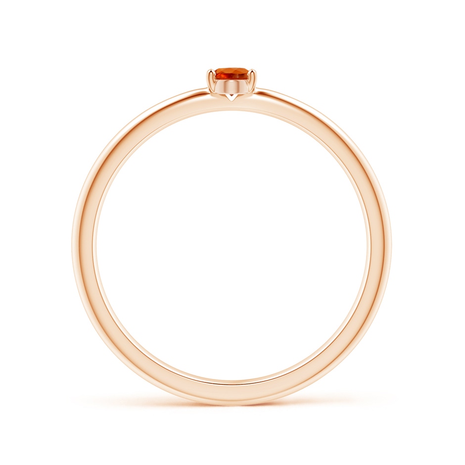 4x3mm AAAA Classic Solitaire Oval Spessartite Promise Ring in Rose Gold side-1